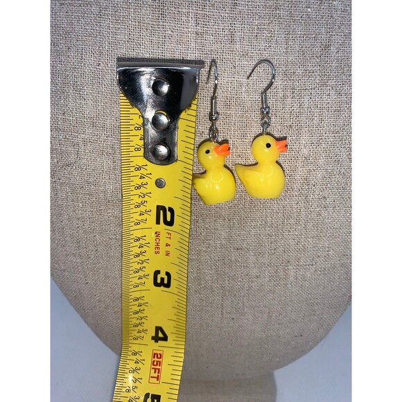 Vintage Retro Rubber Ducky Earrings - Picture 4 of 4